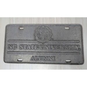 NC State University alumni Pewter Metal license plate